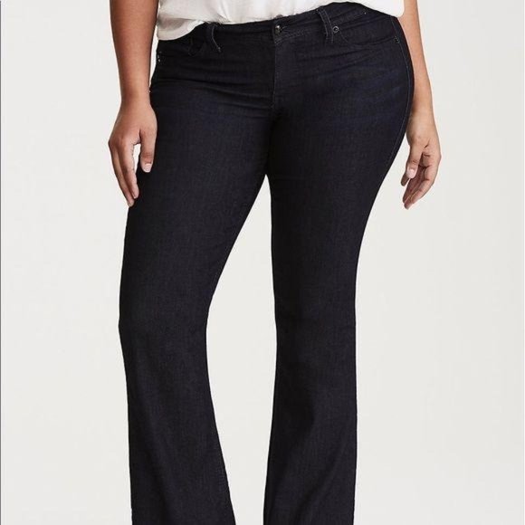 Torrid Slim Boot Cut Dark Rinse Jeans - Picture 2 of 4
